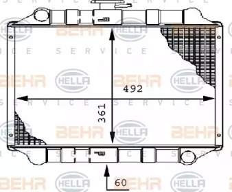 Теплообменник BEHR HELLA SERVICE 8MK 376 706-351