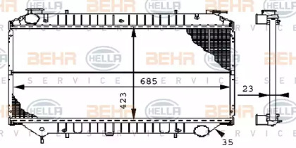 Теплообменник BEHR HELLA SERVICE 8MK 376 706-421