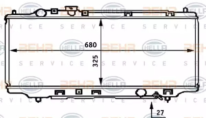 Теплообменник BEHR HELLA SERVICE 8MK 376 706-701