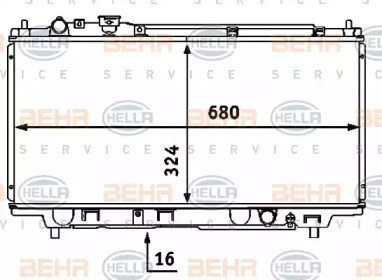 Теплообменник BEHR HELLA SERVICE 8MK 376 707-474