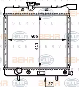 Теплообменник BEHR HELLA SERVICE 8MK 376 707-611