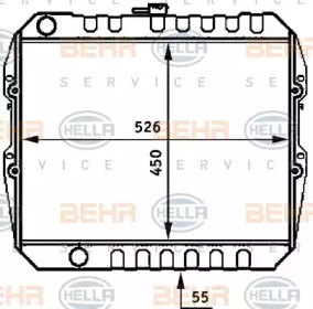 Теплообменник BEHR HELLA SERVICE 8MK 376 707-691