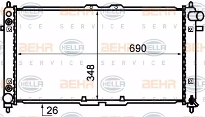 Теплообменник BEHR HELLA SERVICE 8MK 376 707-761