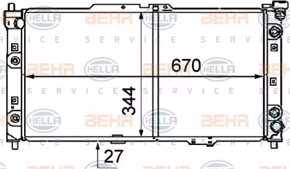 Теплообменник BEHR HELLA SERVICE 8MK 376 708-031