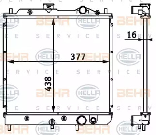 Теплообменник BEHR HELLA SERVICE 8MK 376 708-091