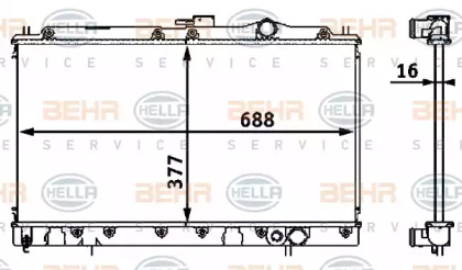 Теплообменник BEHR HELLA SERVICE 8MK 376 708-111