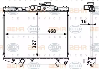 Теплообменник BEHR HELLA SERVICE 8MK 376 708-171