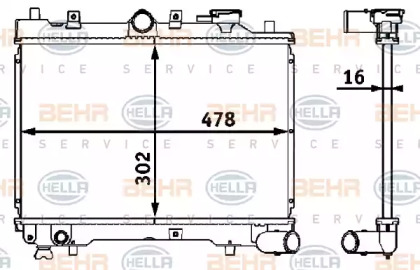 Теплообменник BEHR HELLA SERVICE 8MK 376 708-191