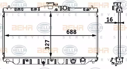 Теплообменник BEHR HELLA SERVICE 8MK 376 708-211