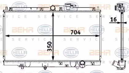 Теплообменник BEHR HELLA SERVICE 8MK 376 708-261