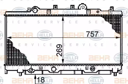 Теплообменник BEHR HELLA SERVICE 8MK 376 708-741