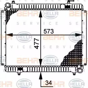 Теплообменник BEHR HELLA SERVICE 8MK 376 709-111