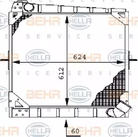 Теплообменник BEHR HELLA SERVICE 8MK 376 709-341