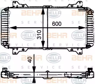 Теплообменник BEHR HELLA SERVICE 8MK 376 710-101