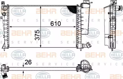 Теплообменник BEHR HELLA SERVICE 8MK 376 710-264