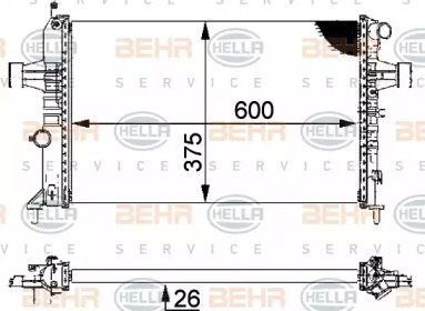 Теплообменник BEHR HELLA SERVICE 8MK 376 710-314