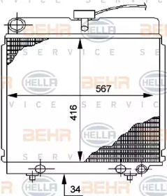 Теплообменник BEHR HELLA SERVICE 8MK 376 710-491