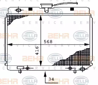 Теплообменник BEHR HELLA SERVICE 8MK 376 710-501