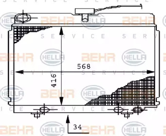 Теплообменник BEHR HELLA SERVICE 8MK 376 710-521