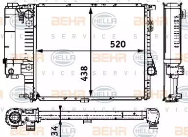 Теплообменник BEHR HELLA SERVICE 8MK 376 711-244