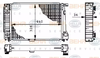 Теплообменник BEHR HELLA SERVICE 8MK 376 711-421