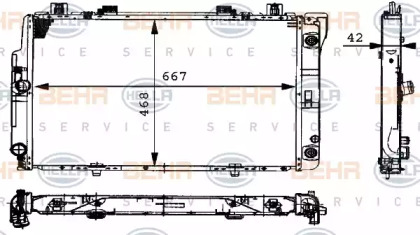 Теплообменник BEHR HELLA SERVICE 8MK 376 711-524