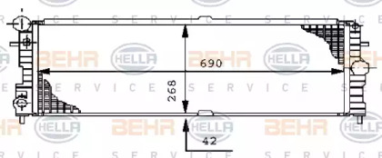 Теплообменник BEHR HELLA SERVICE 8MK 376 711-731