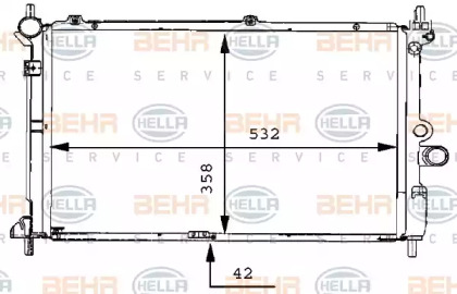 Теплообменник BEHR HELLA SERVICE 8MK 376 711-764