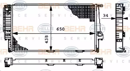 Теплообменник BEHR HELLA SERVICE 8MK 376 712-374