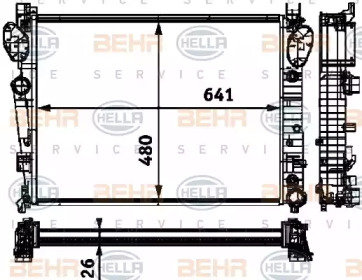 Теплообменник BEHR HELLA SERVICE 8MK 376 712-594