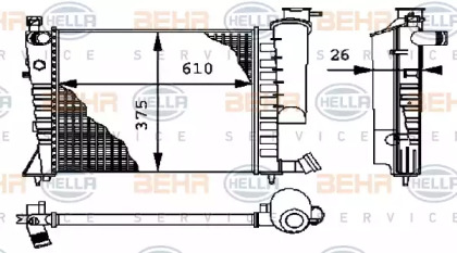 Теплообменник BEHR HELLA SERVICE 8MK 376 712-614