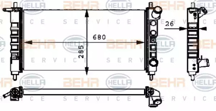 Теплообменник BEHR HELLA SERVICE 8MK 376 712-704