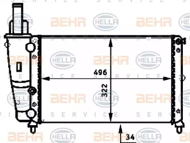 Теплообменник BEHR HELLA SERVICE 8MK 376 713-381