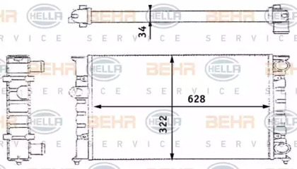 Теплообменник BEHR HELLA SERVICE 8MK 376 713-424