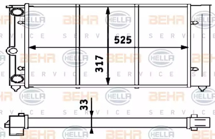 Теплообменник BEHR HELLA SERVICE 8MK 376 713-451