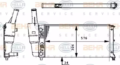 Теплообменник BEHR HELLA SERVICE 8MK 376 713-544