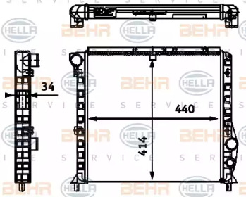 Теплообменник BEHR HELLA SERVICE 8MK 376 713-561