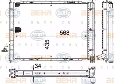 Теплообменник BEHR HELLA SERVICE 8MK 376 713-634