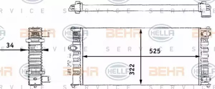 Теплообменник BEHR HELLA SERVICE 8MK 376 713-724