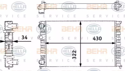 Теплообменник BEHR HELLA SERVICE 8MK 376 713-744