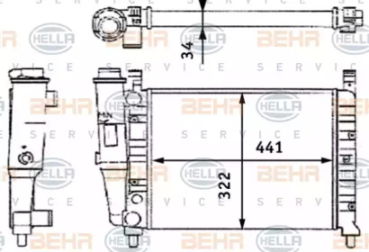 Теплообменник BEHR HELLA SERVICE 8MK 376 714-051