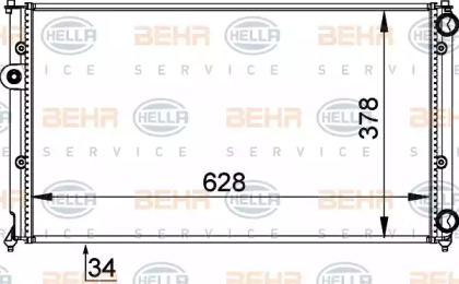 Теплообменник BEHR HELLA SERVICE 8MK 376 714-454