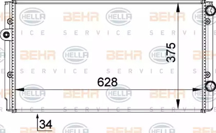 Теплообменник BEHR HELLA SERVICE 8MK 376 714-494