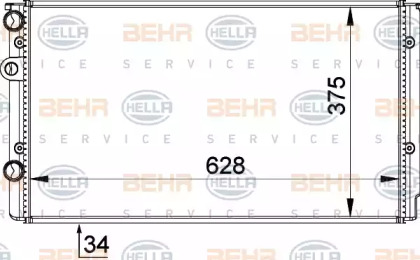 Теплообменник BEHR HELLA SERVICE 8MK 376 714-541