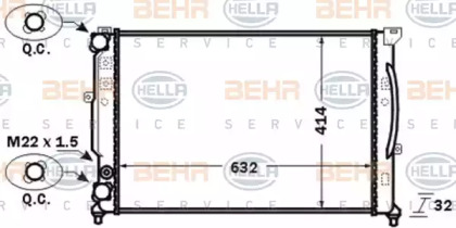 Теплообменник BEHR HELLA SERVICE 8MK 376 714-611