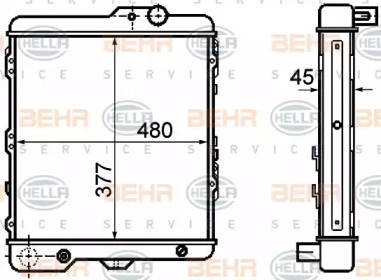 Теплообменник BEHR HELLA SERVICE 8MK 376 714-711