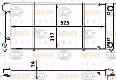 Теплообменник BEHR HELLA SERVICE 8MK 376 714-791