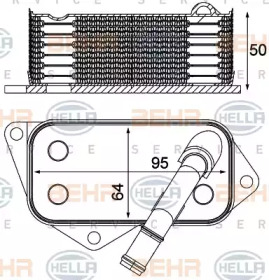 Теплообменник BEHR HELLA SERVICE 8MO 376 714-804