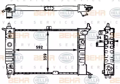 Теплообменник BEHR HELLA SERVICE 8MK 376 715-311