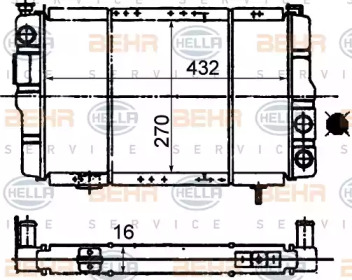 Теплообменник BEHR HELLA SERVICE 8MK 376 716-011